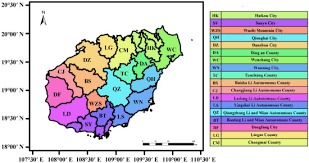 Basic latitude and longitude boundaries: Remote Sensing Free Full Text Remote Sensing Of Tropical Rainforest Biomass Changes In Hainan Island China From 2003 To 2018 Html