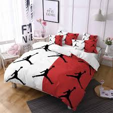 White Red Jordan Bedding Set Price 15 00 Free Shipping Hashtag3 In 2020 Sports Bedding Bedding Set Bedding Sets