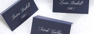 Make place cards out of neatly folded stiff paper or thin card, so that they stand upright to create a triangular prism. How To Print Place Cards