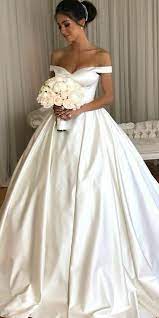 Simple White Off Shoulder Wedding Dress Beauty Bridal Ball Gown Cheap Evening Dress 509 Bridal Ball Gown Ball Gown Wedding Dress Off Shoulder Wedding Dress