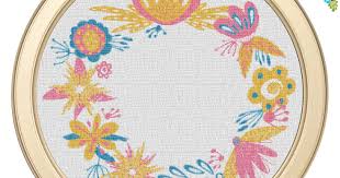 Floral wreath cross stitch pattern pdf, flower cross stitch, modern xstitch chart, floral needlepoint design, cross stitch flowers, hoop art. Hancock S House Of Happy Free Flower Wreath Cross Stitch Pattern Wedding Cross Stitch Pattern