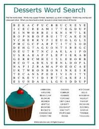 Desserts Word Search Puzzle Word Search Puzzle English Worksheets For Kids Word Puzzles