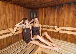 Two beautiful females in sauna - stock photo 1418732 | Crushpixel