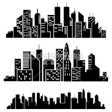 Vector Cities Silhouette City Silhouette Gotham City Skyline City Skyline Silhouette