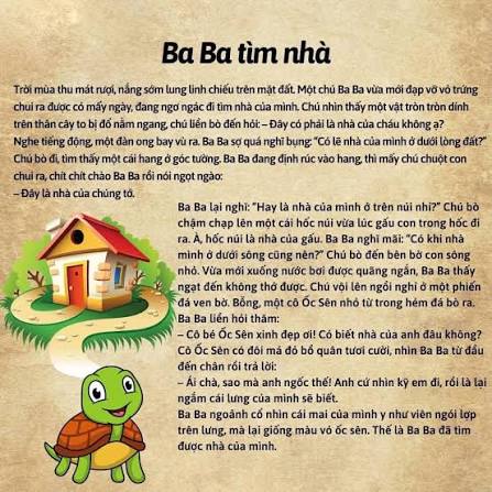 NHỮNG MẨU TRUYỆN HAY DÀNH CHO CÁC BÉ 3 TUỔI