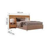 Painel Cama Box Madeirado - Prime 1 Mesa c/ 1 Gaveta Casal Freijo Cumaru -  Novo Horizonte