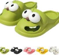 Big Eye Dog Slippers Big Eye Dog Fun Cartoon Package Head EVA Slippers Cute  Cartoon Dog Slippers Soft Thick Sole Comfy House Sandals Slides (7.5-8, ...