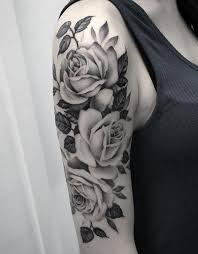 Amazing Sleeve Tattoos For Women 34 Arm Sleeve Tattoos For Women Girls With Sleeve Tattoos White Rose Tattoos