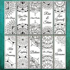 Thinking Positive Printable Bookmark Motivation Bookmark Etsy Coloring Bookmarks Bookmarks Printable Creative Bookmarks