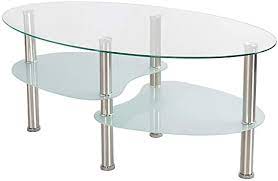 Fancy round top tempered glass coffee table tea table a573. Amazon Com Go2buy Oval Glass Coffee Table For Living Room Furniture Round Glass Top Chrome Finish Metal Legs Clear Furniture Decor