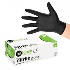Tested suitable for food contact. Nutouch 1 5 Black Nitrile Powder Free Disposable Gloves Saviour Tattoo Supplies