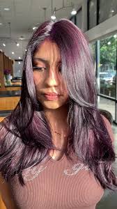 Dark plum hair color #darkpurplehair #winehaircolor #burgundyhair #darkhair  #althairstylist #althair #dallashairstylist #dfwhair #pravana #lorealpro  #lorealpartner #lorealparispartner #hairtrends ...