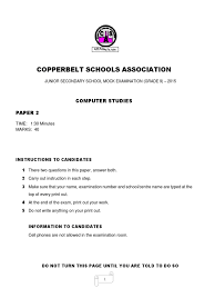 Official answer script for grade 5 scholarship exam conducted in 2019. Grade 9 Computer Studies Paper 2 Personal Computers Software