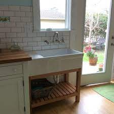 Ruvati workstation farmhouse kitchen sink. The Kitchen Sink In My Freestanding Unfitted Kitchen A Whitehaus Quatro Alcove Sink And St Farmhouse Sink Kitchen Free Standing Kitchen Sink Kitchen Sink Diy