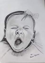 Plant drawing painting & drawing drawing skills drawing sketches drawing techniques drawing ideas sketching drawing pictures drawing step. Cute Baby Pencil Sketch Size A4 Rs 500 Page Quamar Store Id 22510076562