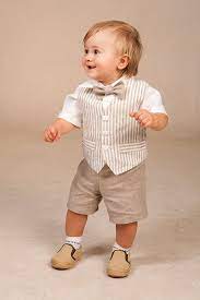 Baby Boy Natural Linen Suit Toddler Boy Shorts Vest Shirt Boy Rustic Outfit Page Boy Formal Suit Country Wedding Boy Clothes Baptism Tuxedo Baby Boy Outfits Baby Boy Dress Boy Outfits