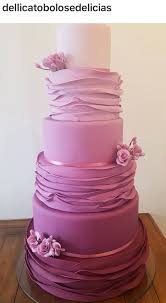 Magenta Wedding Cake Ombre Beautiful Cakes Cake Designs