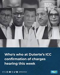 THE FACES BEHIND DUTERTE ICC CONFIRMATION OF CHARGES HEARING The confirmation of charges hearing against former President Rodrigo Duterte opened Monday, February 23, at the International Criminal Court in The Hague, a