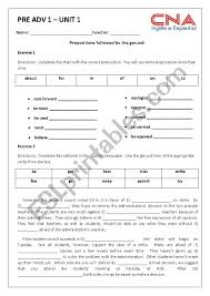 Gerund Followed By Prepositions Esl Worksheet By Arthurcdias