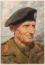 Field Marshal B. Montgomery, by E.C. Hill. Watercolour. Bernard Montgomery  (1887