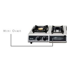Dengan ukuran dimensi 780 mm x 465 mm x 122 mm. Kompor Gas 2 Tungku Rinnai Ri 524e Ri 524e Ri 524 E Plus Griller Dan Mini Oven Bergaransi Shopee Indonesia