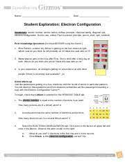 Why do you think these elements are grouped in the same family? Electron Configuration Se Name Date Student Exploration Electron Configuration Vocabulary Atomic Number Atomic Radius Aufbau Principle Chemical Family Course Hero