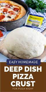 Deep Dish Pizza With Homemade Dough Recipe Deep Dish Pizza Recipe Pizza Recipes Homemade Deep Dish Pizza Crust