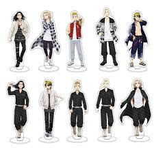 Tokyo revengers provides examples of: Tokyo Revengers Anime Cosplay Acrylic Stands Manjiro Ken Takemichi Hinata Atsushi Model Plate Fans Gift Collection Props Mascot Aliexpress