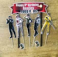Cake toppers └ decorations & cake toppers └ baking accs. Personalized Free Fire Cake Topper Etsy Fire Cake Cake Toppers Topper