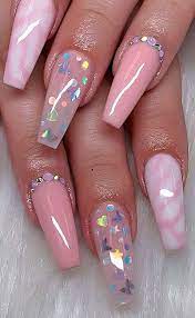 7 Artistic Pink Nail Designs With Glitter Accent You Wish To Wear On Acrylic Nail Designs Ballerina Nails New Nail Designs