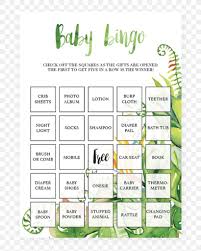 Then just cut out each bingo card and you are ready to play! Unique Baby Shower Bingo Game Infant Png 819x1024px Baby Shower Area Bingo Boy Brand Download Free