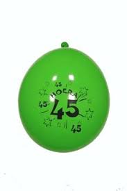 Ballonnen Hoera 45 Jaar 12inch 10stuks Ooms Feestwinkel
