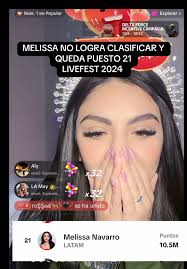 Melissa Navarro no logra clasificar en LiveFest 2024