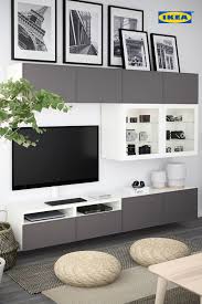 Hide And Sleek Save 15 On All Besta Media Storage At The Ikea Media Storage Event Until Small Living Room Ideas With Tv Ikea Living Room Living Room Tv Wall
