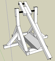 Tebuchet Catapult From Behind In 2020 Catapult Catapult Diy Crafts For Boys