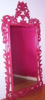 Hot Pink Full Length Mirror Mounted On Closet Door Would Match The Colorful Chandelier Pink Mirror Beautiful Mirrors Mirror