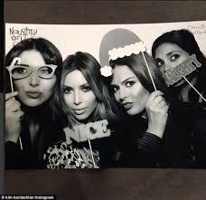Black And White Photo Booth Kardashians Kim Kardashian And Kanye West Hit Photobooth At Kris Jenner S Party Kardashian Christmas Kardashian Christmas Photo Christmas Photo Booth