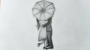 You can use these amazing printable cartoon drawings to make any child's day special as well as teach them various cartoon drawing techniques. How To Draw A Boy Girl In A Umbrella Step By Step Pencil Sketch Riya Drawing Academy Youtube