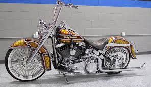 Harley Davidson Chicano Style Apehanger Metalflake Big Spoke Harley Davidson Softail Harley