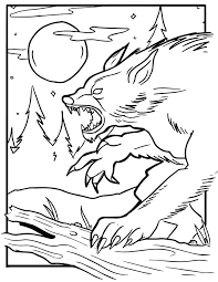 Big horrible werewolf to color. Free Monster Coloring Pages Kiddies Horrorfix