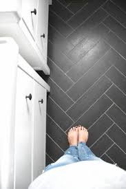 Image Result For Bathrooms Dark Herringbone Floor Herringbone Tile Floors Black Tile Bathrooms Black Bathroom