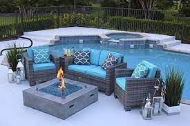 50,000 btus with integrated ignition. Top Ten Affordable Wicker Fire Pit Patio Sets Fireplaces Net
