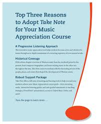This is a 21 day course. Top Three Reasons To Adopt Take Note For Your Music Appreciation