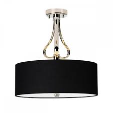 Bathroom flush mount ceiling lights. Elstead Lighting Bath Falm Sf Pc Falmouth 3 Led Bathroom Semi Flush Ceiling Fitting In Polished Chrome Finish With Black Shade Castlegate Lights