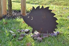 Deko Igel Auf Eichenblatt Tier Rost Edelrost Metall Herbstdeko Eingangsbereich Tisch Basteln Fensterbank Garten Wohnzimmer Eiche Blatt Edelrost Herbst Dekor