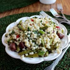 To prepare israeli or pearl couscous, you'll need about 1 1/4 cups of water or vegetable broth for every 1 cup of dry grain. Pearl Couscous Salad Recipe With Asparagus Vegan In The Freezer