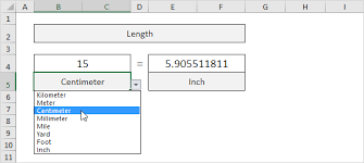 cm to inches in excel easy excel converter