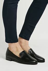24 Forever 21 Faux Leather Loafers Black Leather Loafers Loafers For Women Minimalist Shoes