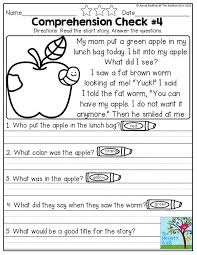 Reading Comprehension Checks For October No Prep Elementary Reading Activities Reading Comprehension Elementary Reading