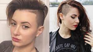 It is one of the best short haircuts in 2021 for long faces because it complements the facial features rather than isolating them drawing undue attention. Sidecut Haircut Side Shave Hair Side Cut Hairstyles For Women Girls Youtube